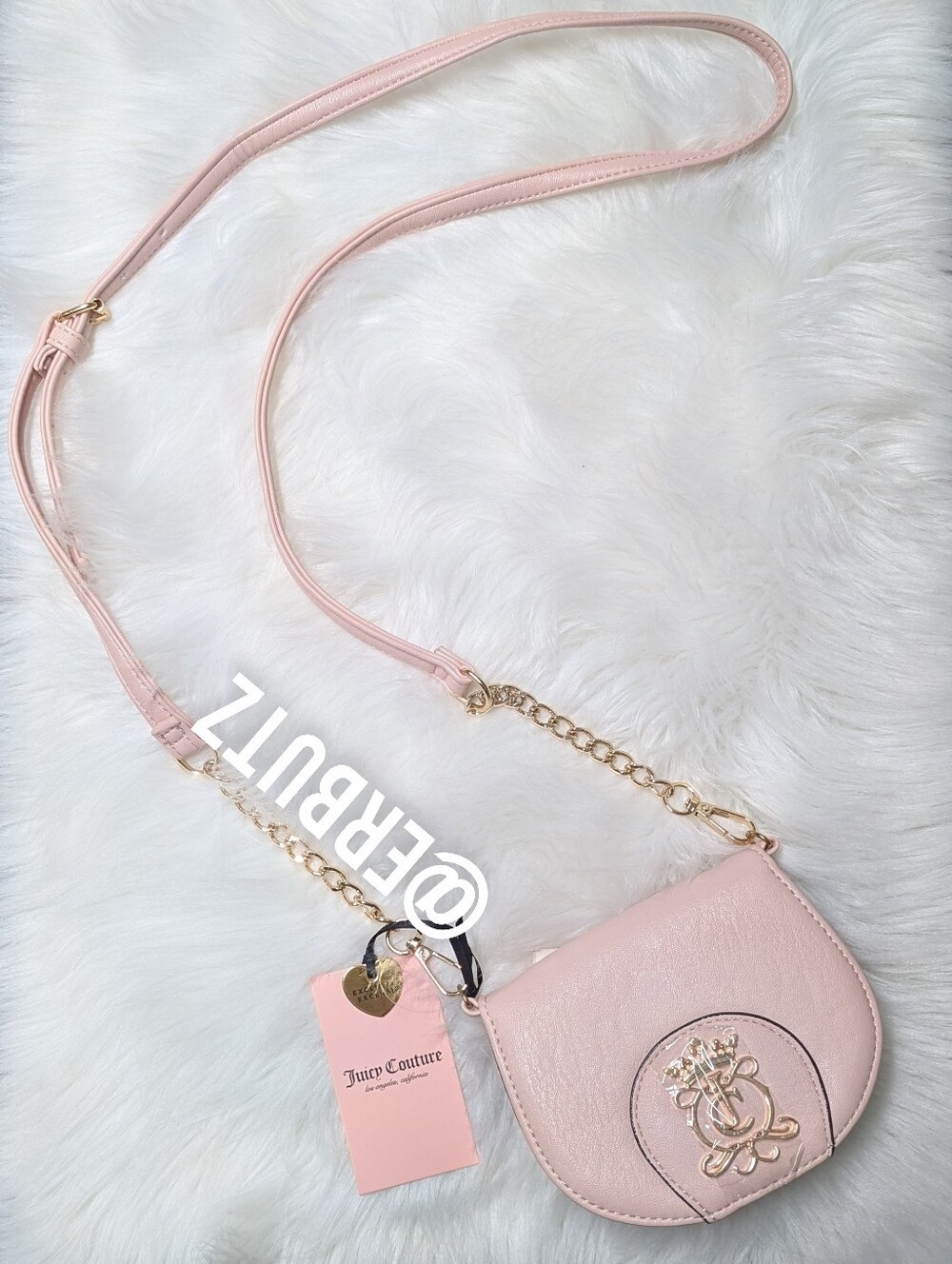 Juicy Couture Y2K Royal Crest Mini Rounded Flap Crossbody w/ Goldtone Hardware👑